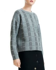 Maje Mission Check-Pattern Sweater at Bloomingdales